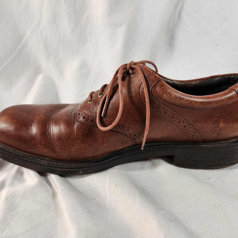 ROCKPORT APM2030 F PLAIN TOE OXFORDS BROWN LEATHER LACE UP MEN'S SHOES 11 M - Picture 9 of 16